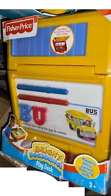 Buy Fisher Price KIDS Bright Beginning Play Desk Magnetic Letter Activity Card New • 38£