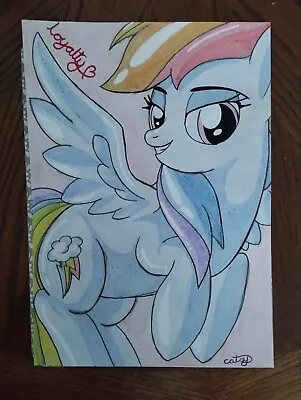 Buy Rainbow Dash My Little Pony Poster, A4, Hand Drawn, Original Design • 20£