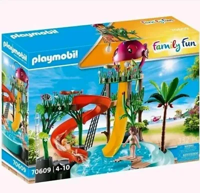 Buy Playmobil 70609 Family Fun Aqua Park Water Park With Slides • 44.99£
