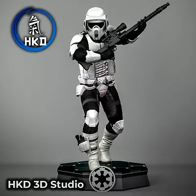 Buy Biker Scout Trooper Star Wars Resin 3d Printed DIY Model Kit 1:6 Scale Unpainted • 54.99£