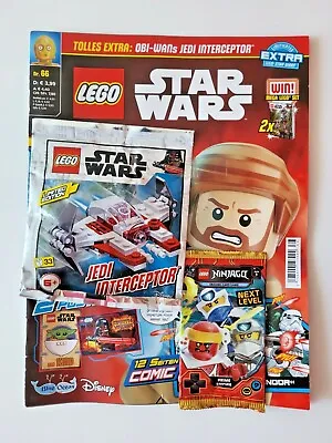 Buy LEGO® Star Wars Magazine #66 With Minifigure Obi Wans Jedi Interceptor + Booster, New • 7.65£