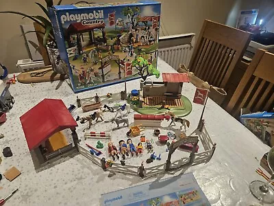 Buy Playmobil Large Horse Riding Course 70166 Track Stables Equestrian Show Jump Set • 7.50£