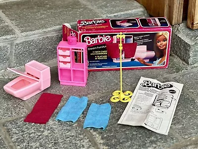 Buy 1979 Barbie Dream Furniture Bath Chest And Commodus Made In Germany Ref 1045 • 133.61£
