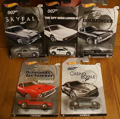Buy Hot Wheels H22 James Bond Complete Set Of 5 Diecast Cars • 30£