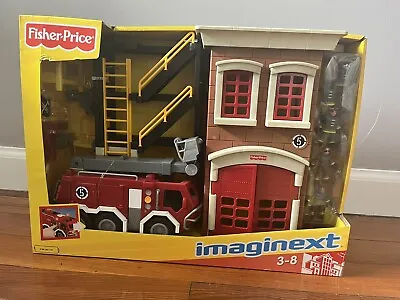 Buy Imaginext Fisher Price Fire Station & Fire Engine Playset With Lights & Sounds • 119.99£