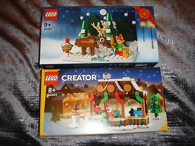 Buy Lego 40484 Santa's Front Yard & 40602 Winter Market Stall Sets New • 30£