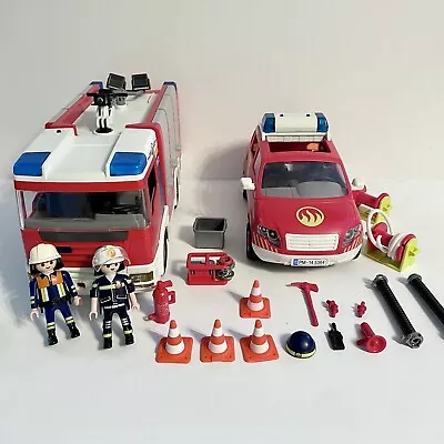 Buy Playmobil 4821 Fire Engine Rescue + 5364 Fire Chiefs Car - Used Read Description • 27.99£