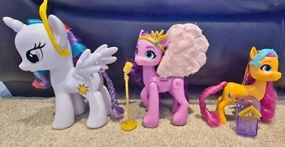 Buy My Little Pony Figures Princess Celestia, Princess Pipp Petals & Sunny Starscout • 14£