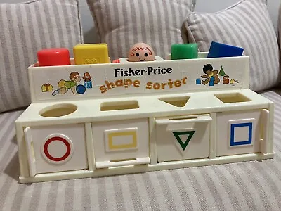 Buy Vintage Fisher Price 1974 Shape Sorter Retro Toy 1970s Original Pieces • 8.99£