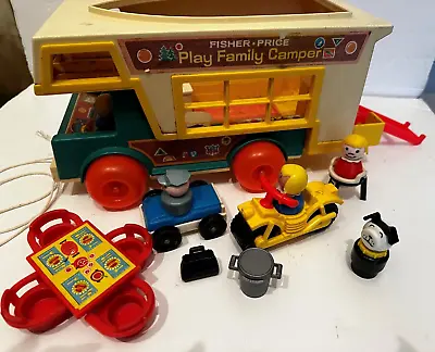 Buy Vintage Fisher Price Play Family Camper - #1001 • 17.99£