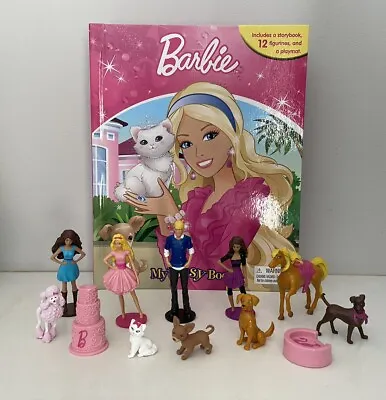 Buy Barbie Busy Book With Friends Ken & Pets Dogs Figures Mat & Accessories • 4.95£
