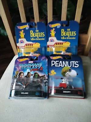 Buy Hot Wheels 50th The Beatles Yellow Submarine X2.., Snoopy Peanuts..., Guardians • 45£
