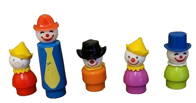 Buy Vintage Fisher Price Circus Clown Figures Zoo • 19.99£
