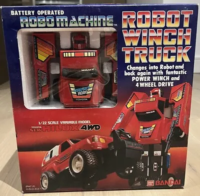 Buy VINTAGE RETRO ROBO MACHINE ROBOT WINCH TRUCK BANDAI GO BOT BOXED & Working. • 50£