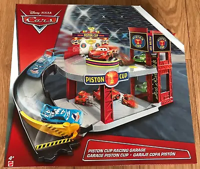 Buy Mattel Cars Piston Cup Racing Garage Playset DWB90 ~New & Unopened~ • 69.90£