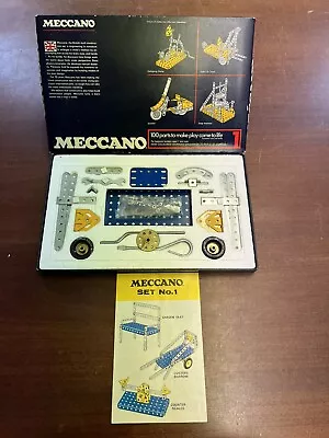 Buy Vintage Meccano Set 1, 1974, 100% Complete In Box With Manual • 37.50£