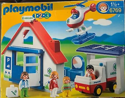 Buy Playmobil 123 Hospital Set With Helicopters And Ambulance • 14.99£