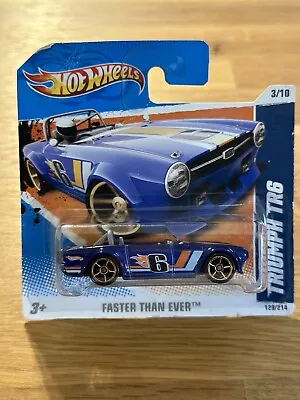 Buy Hot Wheels - TRIUMPH TR6 2011 - Faster Than Ever 129/214 In Rare Blue • 12£
