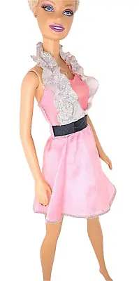 Buy BARBIE 90s Pink Silver Edged Mini Short Dress Mini Dress B422 • 8.22£