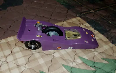 Buy Vintage 1970 Kenner Super Sonic Power Ssp Purple Can-am Rip Cord Race Car Racer • 47.35£