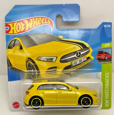 Buy Hot Wheels '19 Mercedes Benz A Class Yellow Hw Hatchbox Mint On Short Card 132 • 4.99£