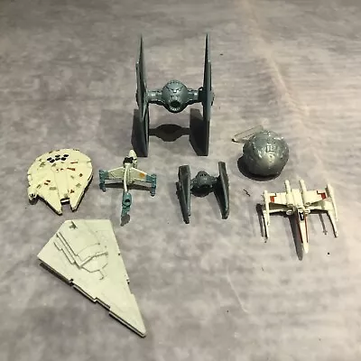 Buy Star Wars Mini LFL By Hot Wheels Miniature Lot Of 7 Ships And Figures • 14.99£