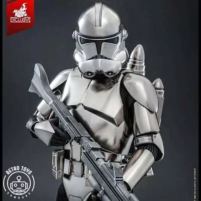 Buy Hot Toys Clone Trooper Chrome Star Wars MMS643 1/6 Figure NEW Sideshow EXCLUSIVE • 215.20£