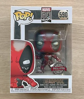 Buy Funko Pop Marvel Deadpool First Appearance Metallic #590 + Free Protector • 21.99£