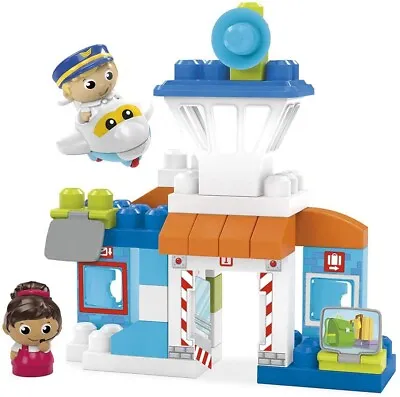 Buy Fisher Price Mega Bloks First Builders Skybright Airport Playset VGC • 10£