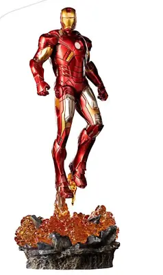 Buy The Infinity Saga Iron Man Battle NY 1/10 Deluxe Statue Iron Studios Sideshow • 248.82£