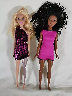 Buy Set Of 2 Dolls 2015 Barbie With Prosthetic Leg & 2020 Barbie Both In VGC  • 10.82£