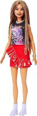 Buy Barbie Fashionistas Doll With Long Braided Hair Wearing Girl Power T-Shirt, Red  • 20.58£