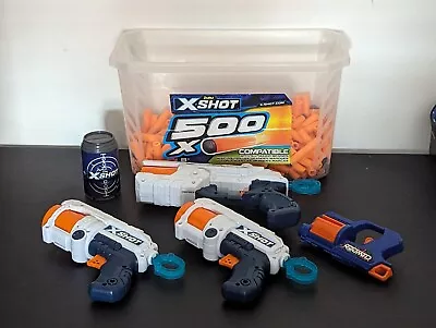 Buy NERF Compatible Zuru X Shot Bundle With 4 Blasters And Over 50 Bullets! • 18.99£
