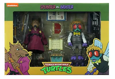 Buy Splinter VS Baxter Cartoon 2-Pack Teenage Mutant Ninja Turtles TMNT Figure NECA • 116.73£