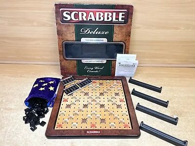 Buy Mattel Scrabble Deluxe Tile Lock Board Game Low Profile Turntable 2009 • 29.99£