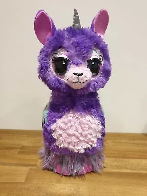 Buy HATCHIMALS Wow Toy Plush Electronic Llama 32  Light Up Talking Purple Tested. • 9.99£