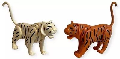 Buy Playmobil Vintage Tiger White Bengal Orange Zoo Circus Safari Animals Figures X2 • 9.99£