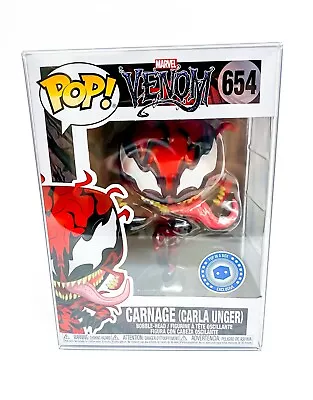 Buy Venom Carnage (Carla Unger) 654 PIAB Exc Funko Pop Vinyl With Pop Protector Xmas • 39.99£