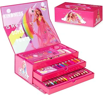 Buy Barbie Art Set, Arts And Crafts For Kids, Colouring Sets For Children, Gifts For • 26.59£