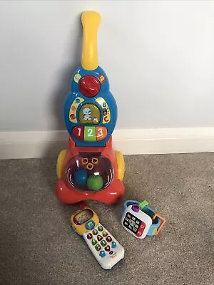 Buy PreSchool Kids Toys Vtech Vacuum Cleaner & Phone Toy, Fisher Price Musical Watch • 9.99£