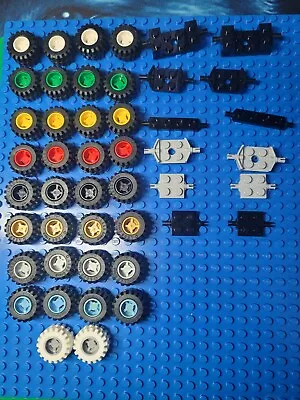 Buy Lego 6015/87697/60700 4 Wheels 4 Tyres Tires 2/4 Axles 4600/6157.. Select Colour • 3.99£