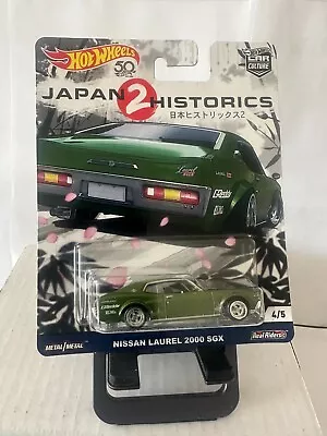 Buy Hot Wheels Car Culture Japan Historics 2 Nissan Laurel 2000 SGX Real Riders A14 • 20.44£