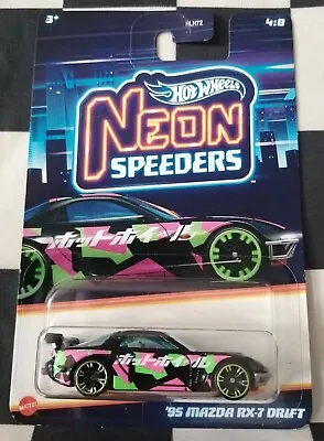 Buy Hot Wheels 2024 Mix B Neon Speeders 95 Mazda RX-7 Drift #4/8 • 9.99£