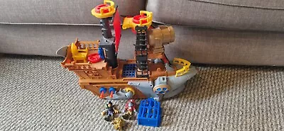 Buy Fisher Price Imaginext Shark Bite Pirate Ship Playset With 2 Figures • 25£