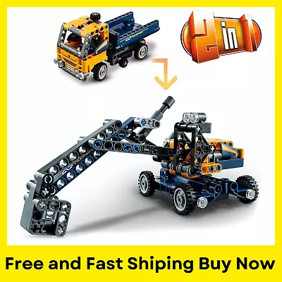Buy 2 In1 LEGO 42147 Technic Dump Truck Toy Construction Vehicle Boys Girls Aged 7 + • 11.36£
