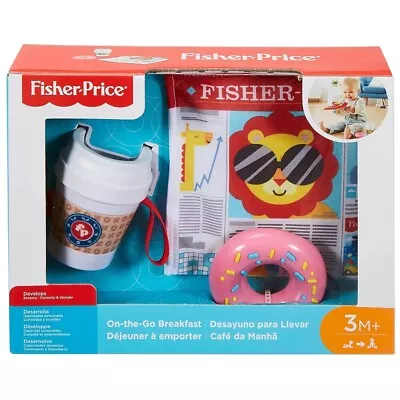 Buy Fisher Price On The Go Breakfast Set Age 3m + Sensory Toy Set For Babies • 12.99£