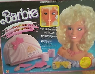 Buy Mattel Barbie Styling Head Color Change Makeup Appears Vintage 1988 #8475 Nrfb • 117.79£