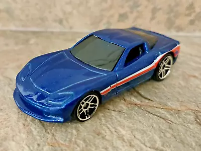 Buy 2008 Hot Wheels (L9963) Corvette C6 - Blue (shipped Loose) • 5.95£