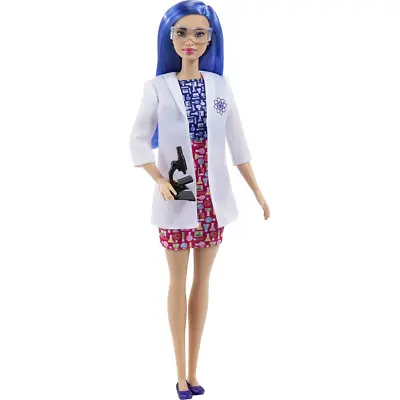 Buy Barbie Scientist Doll 12in Blue Hair Colour Block Dress Lab Coat & Flats • 12.98£