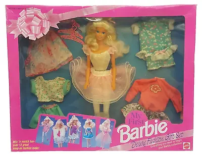 Buy 1992 My First Barbie 5 Fashion Deluxe Fashion Gift Set / 12 Looks / Mattel 10207 • 145.59£